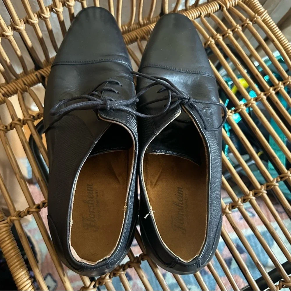 Florsheim Jackson Cap Toe Oxford Black Men's Dress Shoes Leather Size 11M‎